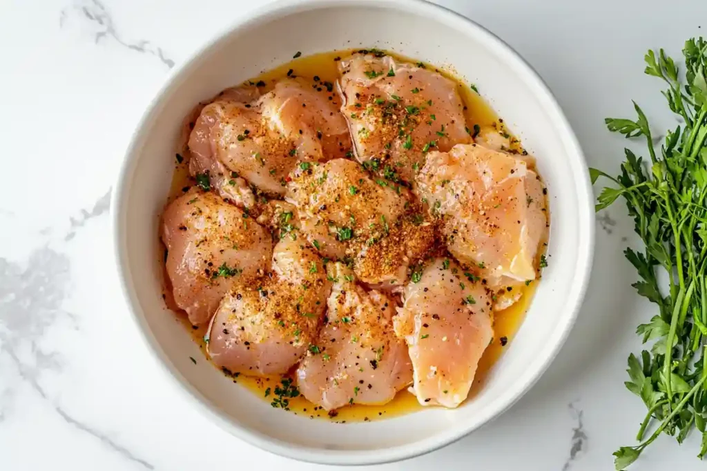 Chicken Pieces in Yogurt Marinade