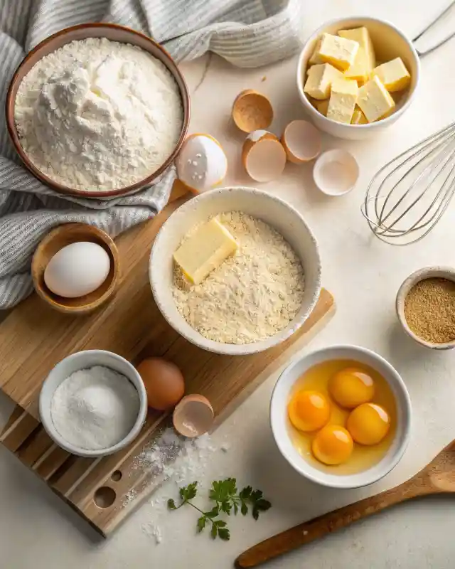 Ingredients for how to keep madeleines moist