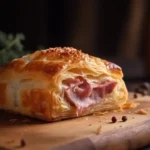 What is jambon made of? Golden puff pastry with ham and cheese