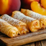 peach cobbler egg rolls